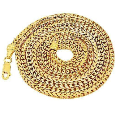 Mens Franco Chain 10K Yellow Gold 4 mm
